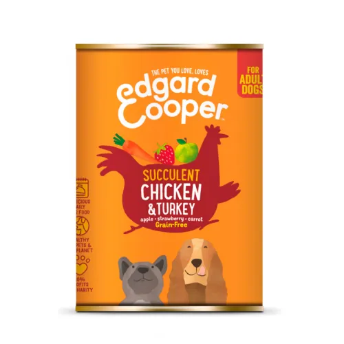 Edgard & Cooper Adult Grain Free Pollo y Pavo lata para perros