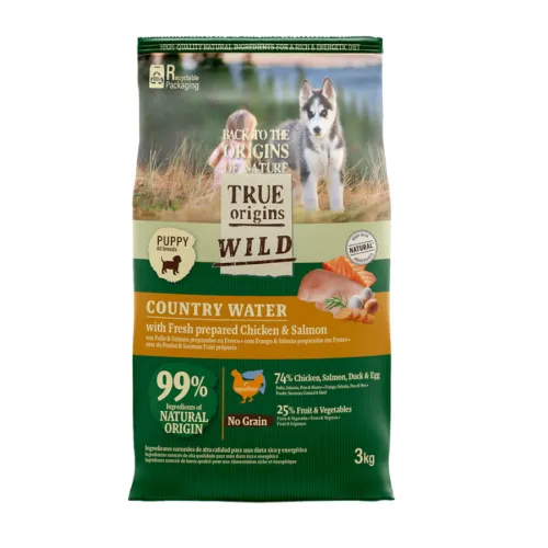 True Origins Wild Puppy Country Water Pollo y Salmón pienso para perros