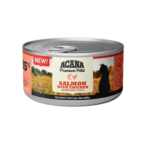 Acana Premium Paté Salmón y Pollo lata para gatos