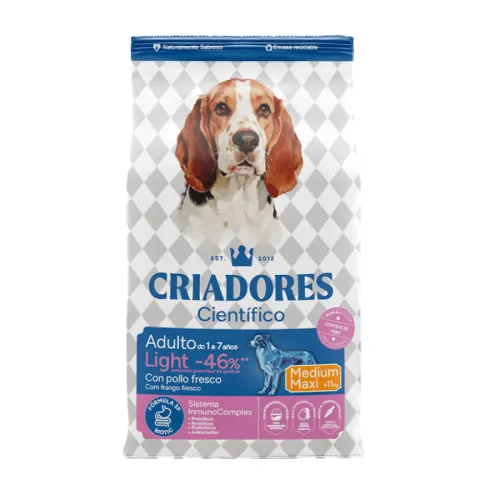 Criadores Científico Light -46% contenido graso Adulto Medium-Maxi Pienso Pollo para perros