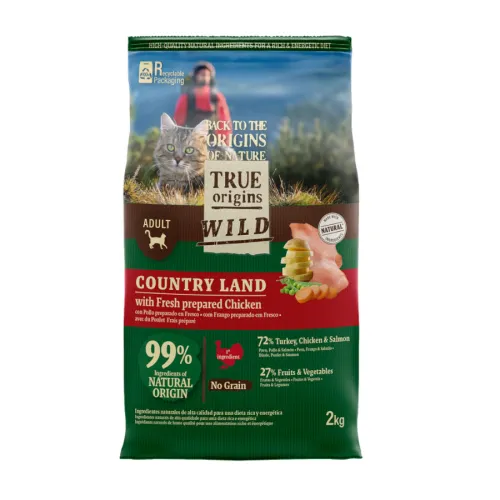 True Origins Wild Adult Pollo y Pavo Pienso para gatos
