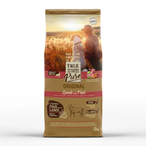 True Origins Pure Adult Medium Maxi Cordero pienso para perros