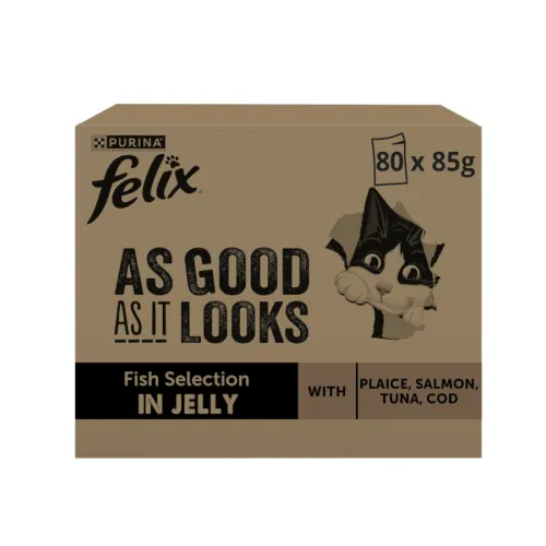 Felix Fantastic Festín del Mar sobres en gelatina para gatos