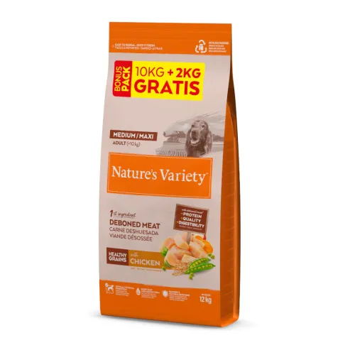 Natures Variety Healthy Grain Adult Medium Maxi Pollo pienso para perros
