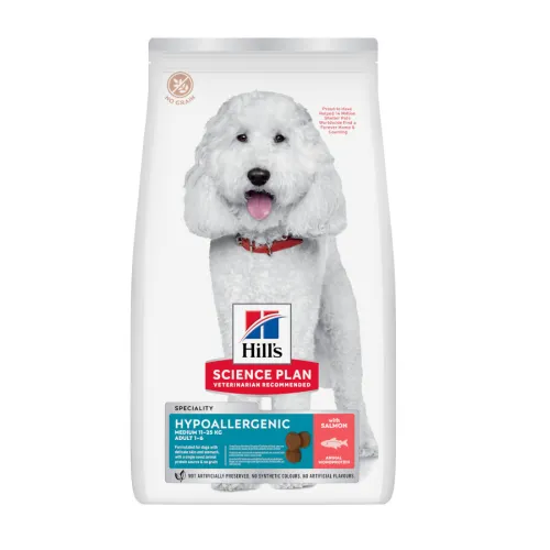 Hills Science Plan Adult Medium Hypoallergenic Salmón pienso para perros