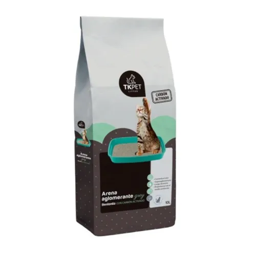 TK-Pet Arena Aglomerante Grey de Bentonita con Carbón Activo para Gatos