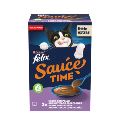 Felix Cat Salsa de Pollo y Salmón para gatos