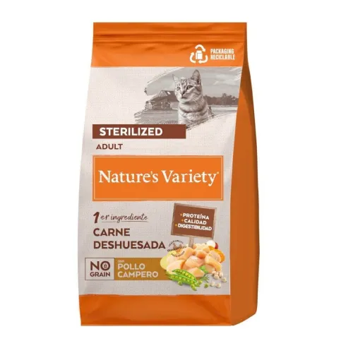 Natures Variety No grain Adult Sterilised Pollo para gatos