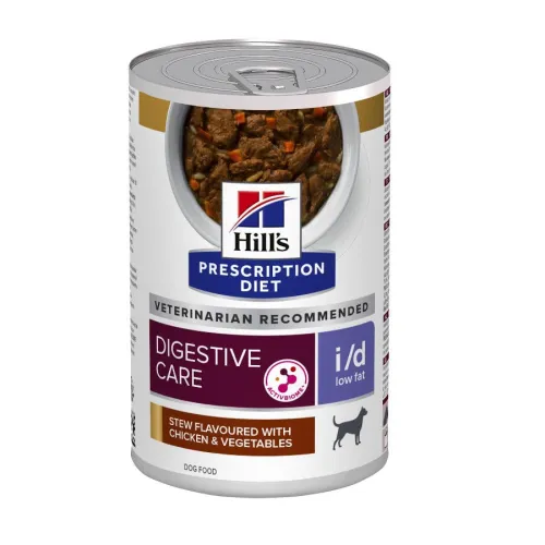 Hills Prescription Diet Digestive i/d Care Low Fat Estofado de Pollo y Verduras lata para perros