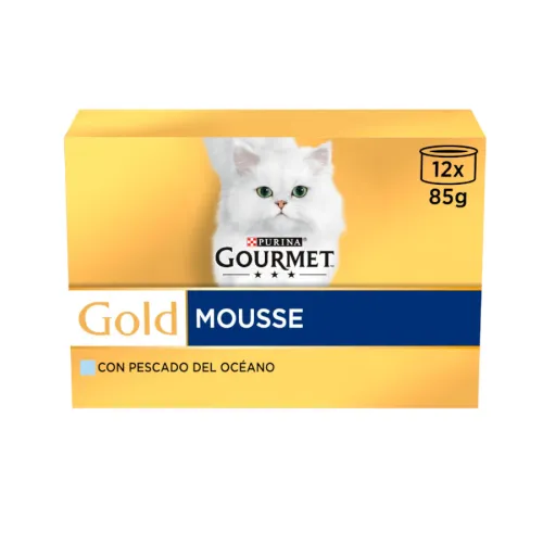 Gourmet Gold Mousse de Pescados del Océano lata para gatos