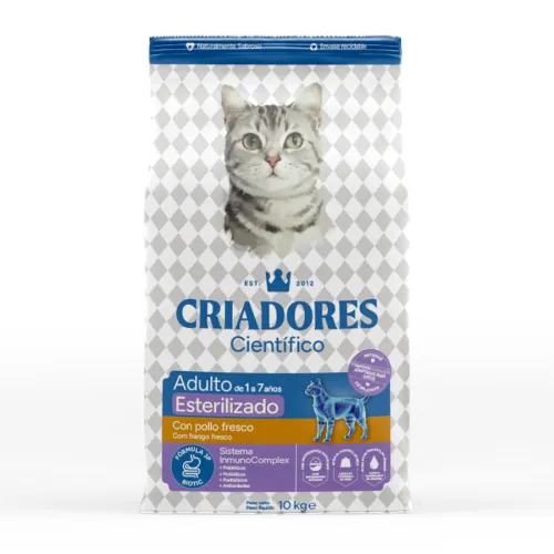 Criadores Científico Adulto Esterilizado Pollo pienso para gatos