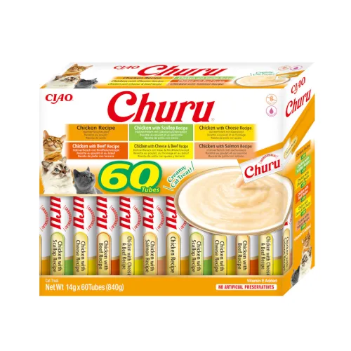 Churu Snack Líquido Variedades de Pollo para gatos