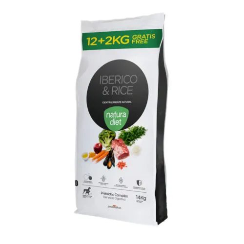 Natura Diet Ibérico y Arroz pienso para perros