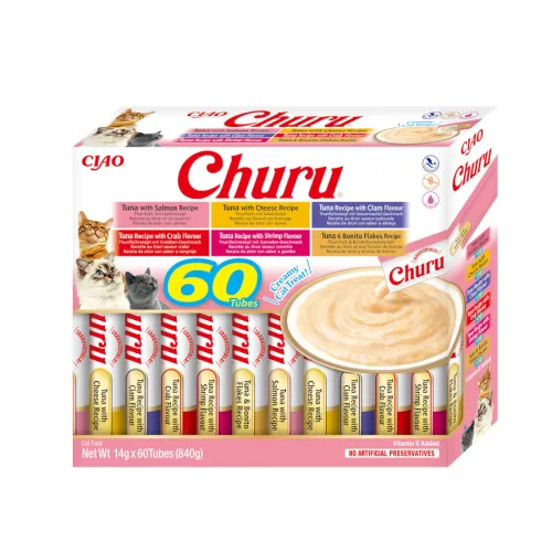 Churu Snack Líquido Variedades de Atún para gatos