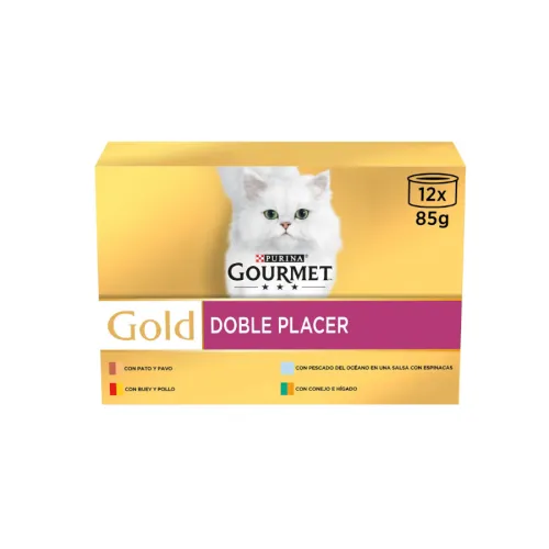 Gourmet Gold Doble Placer Surtido lata para gatos