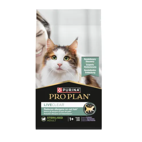 Pro Plan LiveClear Sterilised Adult Pavo pienso para gatos