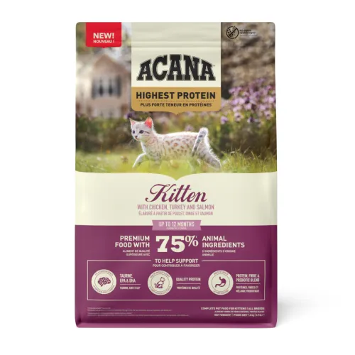 Acana Highest Protein Pollo Pavo y Salmón pienso para gatitos