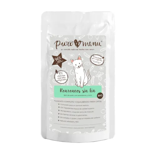 Puro Menu Bio Ronroneos sin Fin sobre para gatos