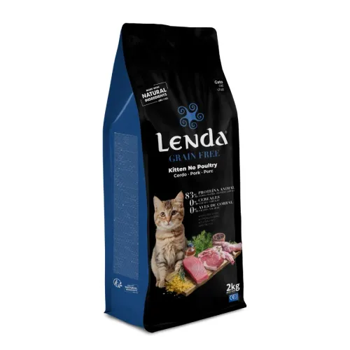 Lenda Grain Free Cerdo Salmón y Krill pienso para gatitos