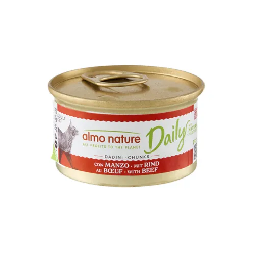Almo Nature Daily Comida húmeda con trocitos de Ternera para gatos