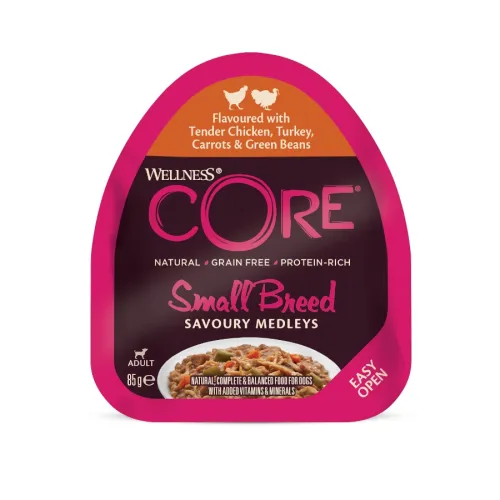 Wellness Core Small Breed Grain Free Pollo y Pavo Tarrina para perros