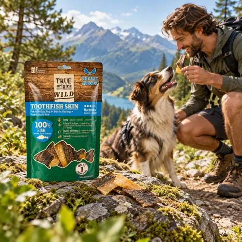 True Origins Piel Merluza Negra Snack para perros