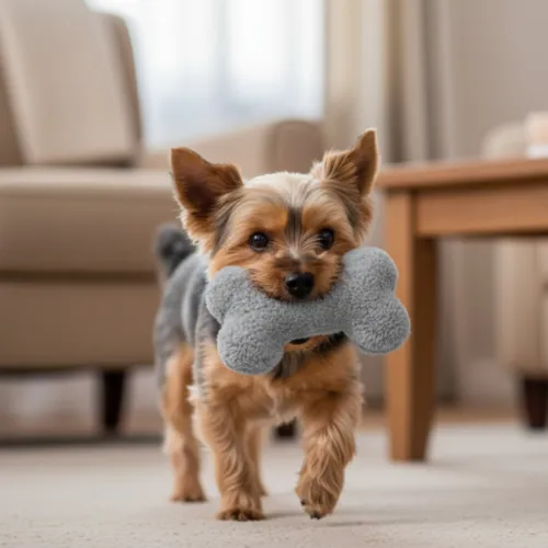 Tootoy! Hueso de Peluche con Sonido Gris para perros
