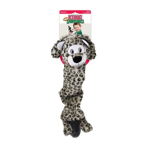 Kong Stretchezz Jumbo Snow Leopardo de peluche para perros