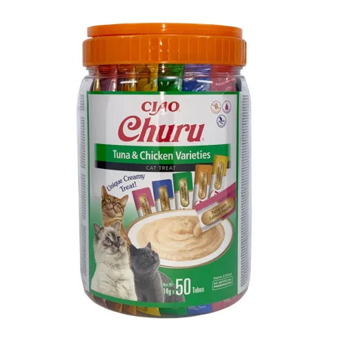 Churu Snack Cremoso Variedades de Atún y Pollo para gatos