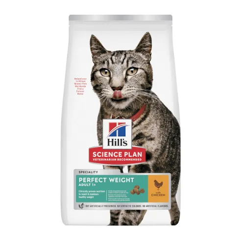 Hills Science Plan Perfect Weight Adult pollo pienso para gatos