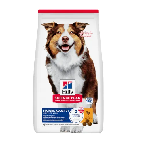 Hills Science Plan Mature Adult Medium pienso pollo para perros de razas medianas