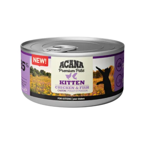 Acana Premium Paté Pollo y Pescado lata para gatitos