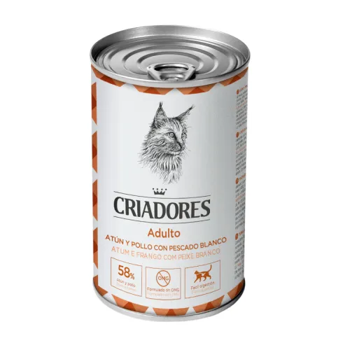 Criadores Adultos Atún y Pollo lata para gatos