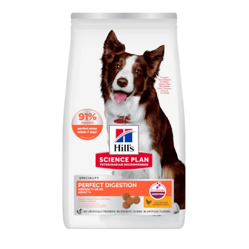 Hills Science Plan Perfect Digestion Adult Medium Pollo pienso para perros