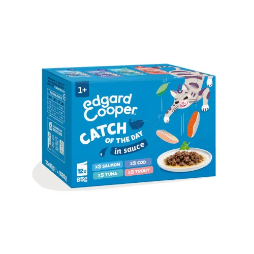 Edgard & Cooper Selección Captura del Día sobre en salsa para gatos