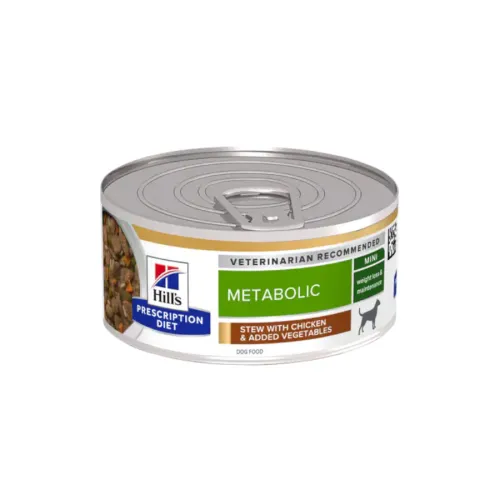 Hills Adult Mini Prescription Diet Metabolic Estofado de Pollo y Verduras para perros
