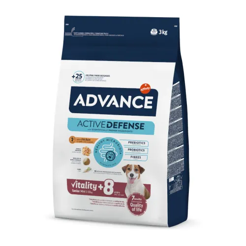 Advance Senior Mini +8 Pollo y Arroz pienso para perros