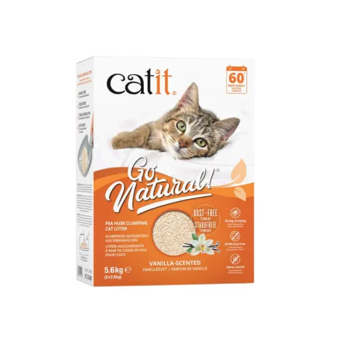Catit Go Natura! Arena Cáscara Guisante Vainilla para gatos