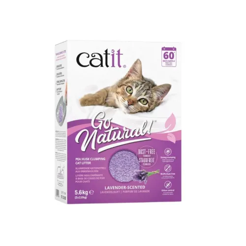 Catit Go Natura! Arena Cáscara Guisante Lavanda para gatos