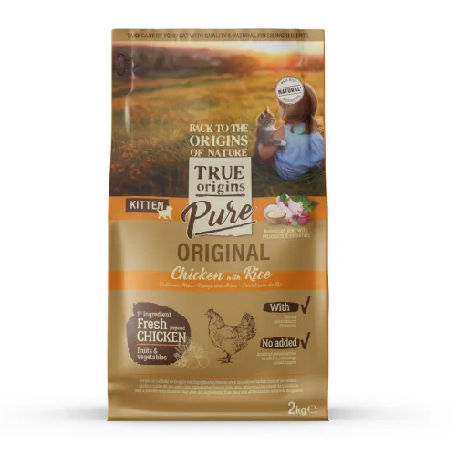 True Origins Pure Kitten Poultry Pollo pienso para gatos