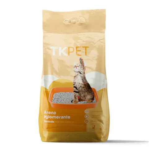 TK-Pet Arena Aglomerante de Bentonita Natural con perfume de Naranja para gatos