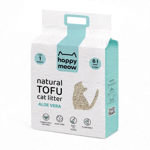 Happy Meow Arena Natural Tofu Aloe Vera para gatos
