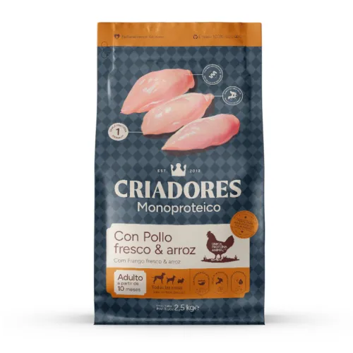 Criadores Monoproteico Adulto con Pollo pienso para perros