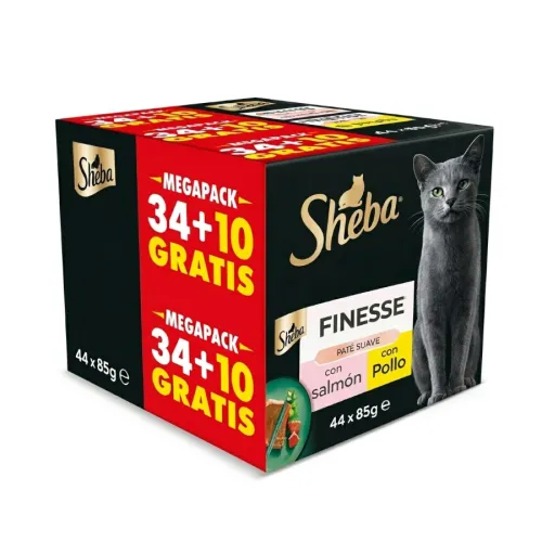 Sheba Finesse Pollo y Salmón en paté tarrinas para gatos