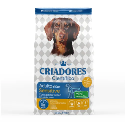 Criadores Científico Sensitive Adulto Mini Pienso Salmón para perros