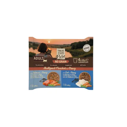 True Origins Pure Pescado en Salsa Sobres para gatos - Multipack