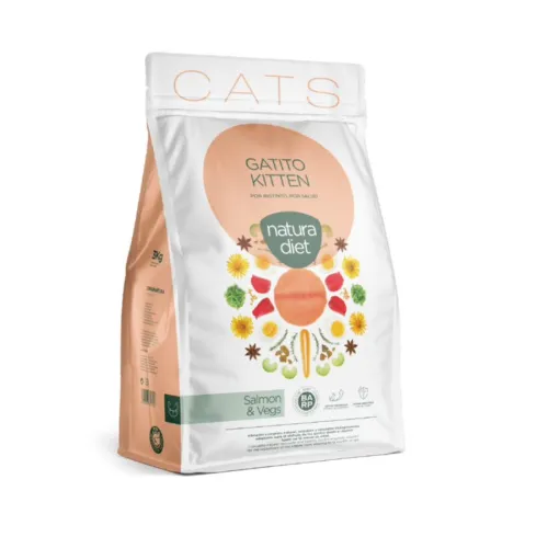 Nature Diet Kitten Salmón y Vegetales pienso para gatos
