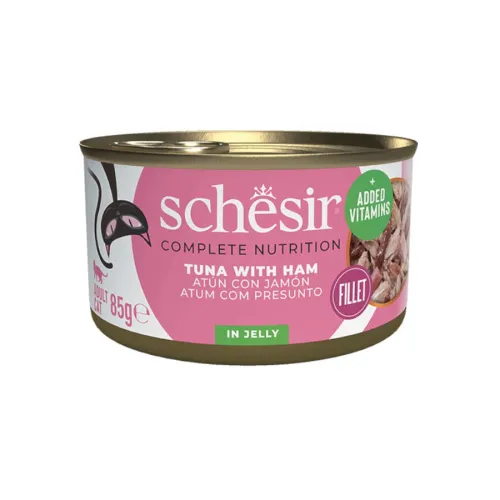 Schesir Adult Atún con Jamón lata para gatos
