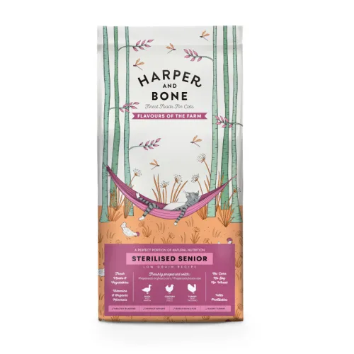 Harper & Bone Flavours Farm Pienso Sabores Granja Esterilizado Senior para gatos