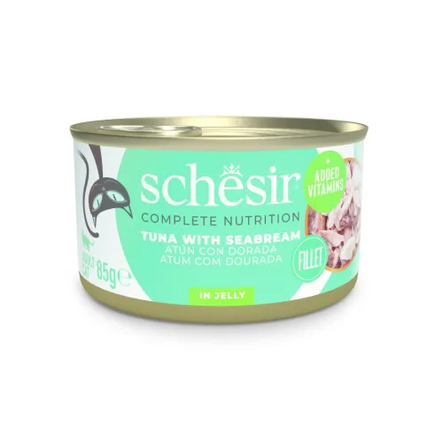 Schesir Adult Atún con Dorada en gelatina lata para gatos